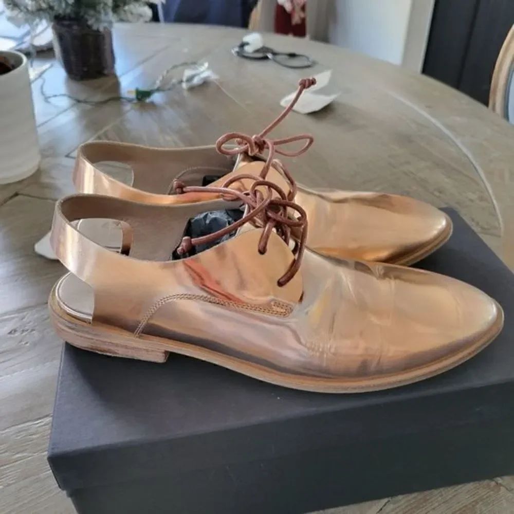 MARSELL Flats Rame Leather Loafers shoes size 38 New